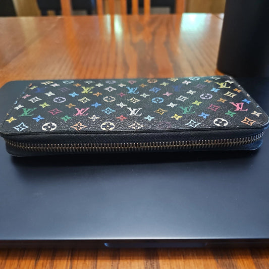 Multicolor Monogram Long Wallet for Women – Zipper Closure Continental Purse