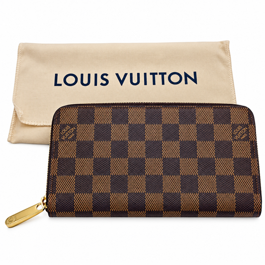 Louis Vuitton Damier Ebene Style Zip-Around Long Wallet