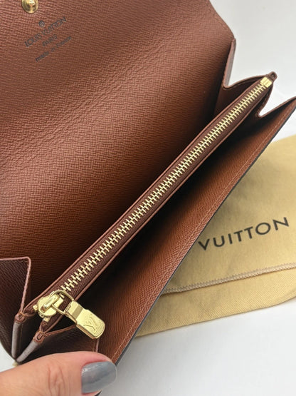 Classic Monogram Long Wallet for Women – Snap Closure Leather Purse