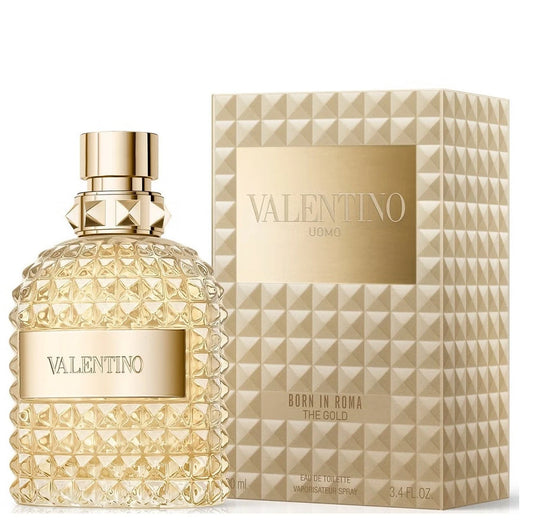 Valentino Uomo Born in Roma The Gold Eau de Toilette for Men 3.4 oz / 100 ml