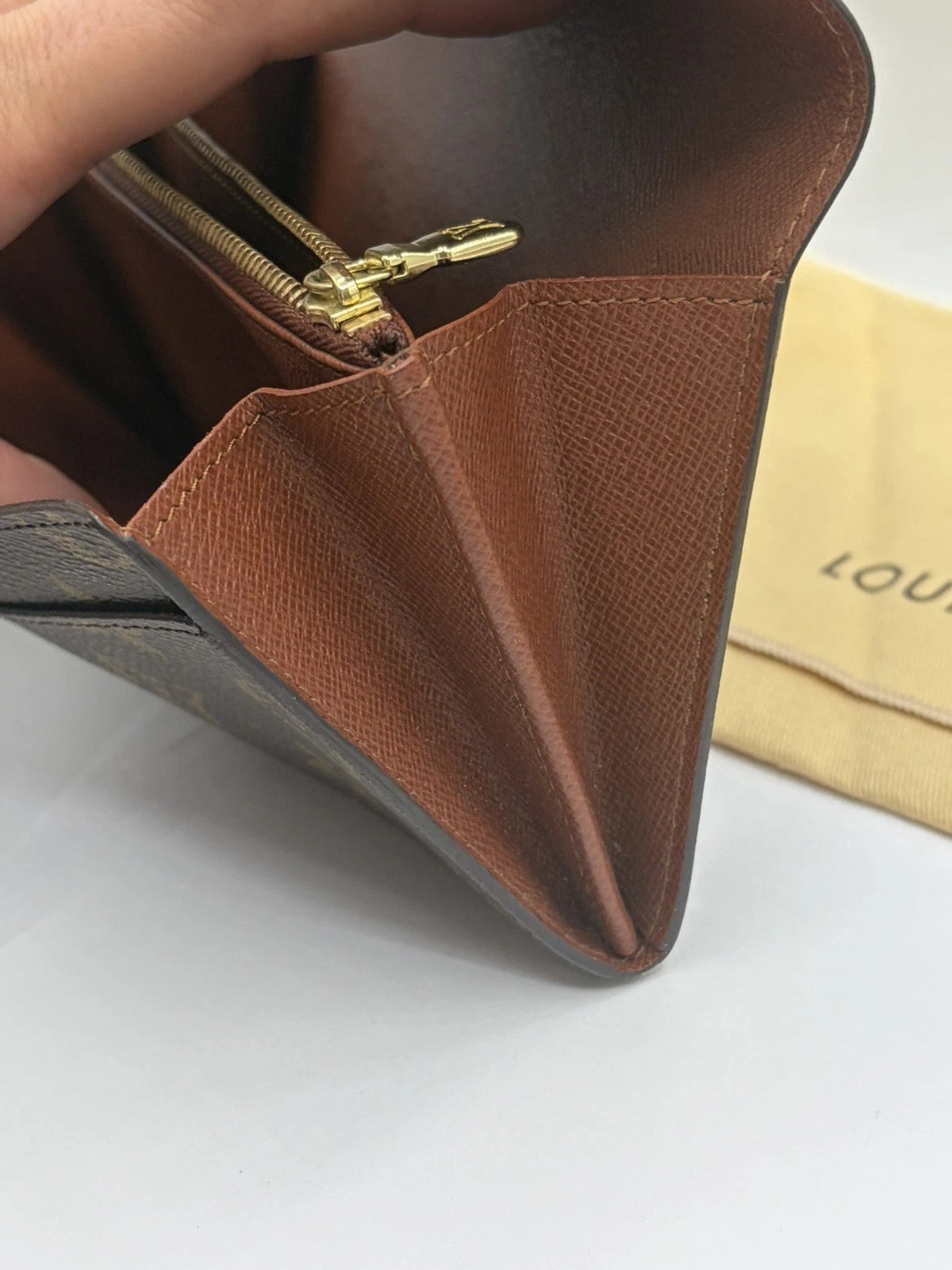 Classic Monogram Long Wallet for Women – Snap Closure Leather Purse