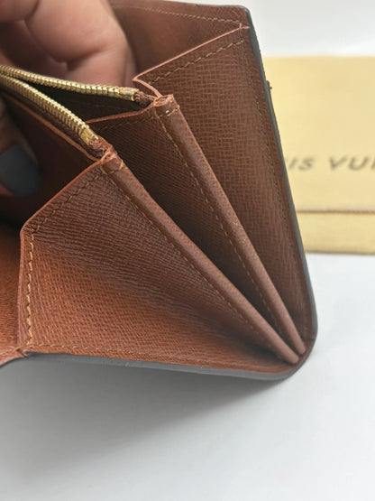 Classic Monogram Long Wallet for Women – Snap Closure Leather Purse