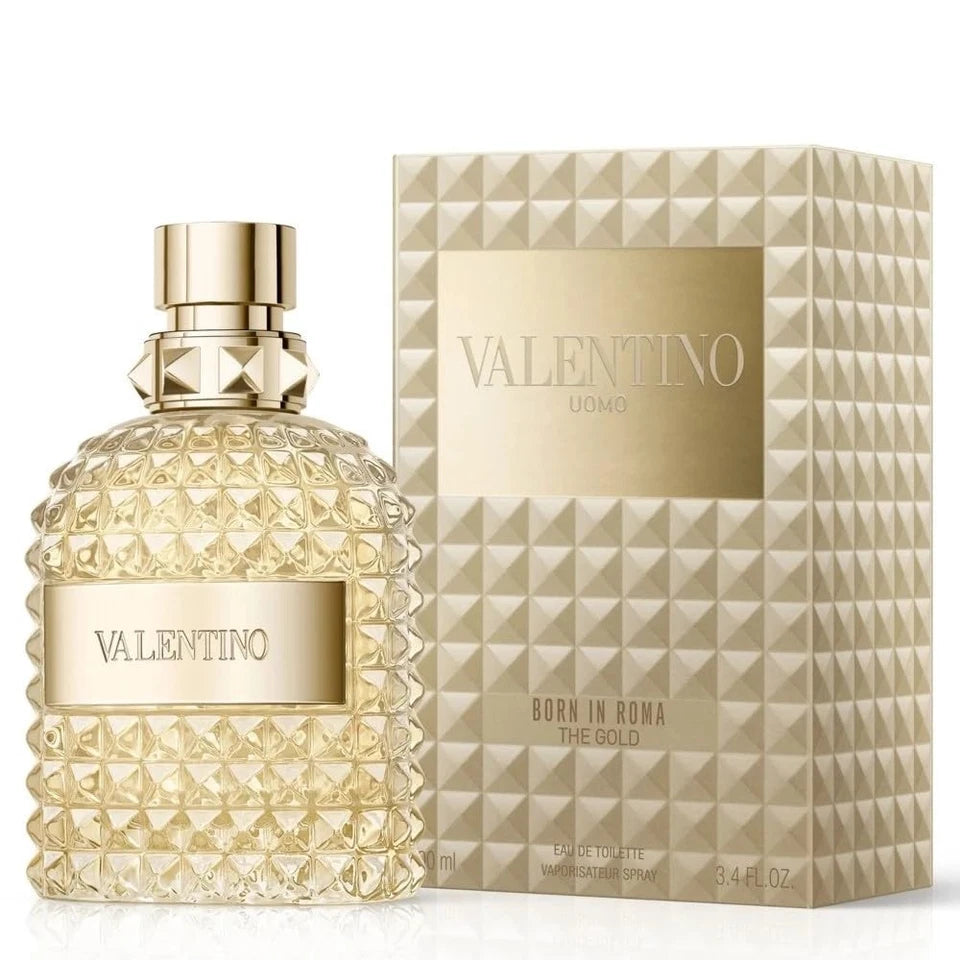 Valentino Uomo Born in Roma The Gold Eau de Toilette for Men 3.4 oz / 100 ml